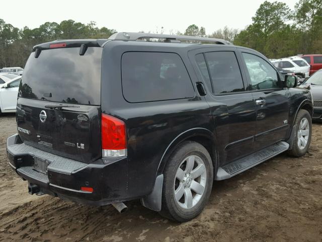 5N1BA08D18N631881 - 2008 NISSAN ARMADA SE BLACK photo 4