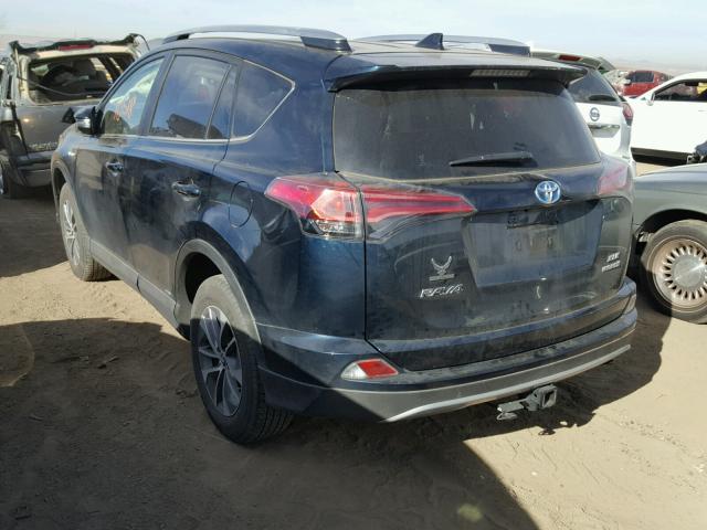 JTMRJREV1HD101551 - 2017 TOYOTA RAV4 HV LE BLUE photo 3