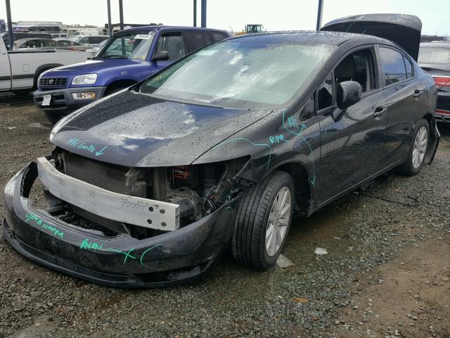 19XFB2F89CE301682 - 2012 HONDA CIVIC EX შავი ფოტო 2