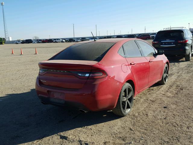 1C3CDFBB1GD540015 - 2016 DODGE DART SXT RED photo 4