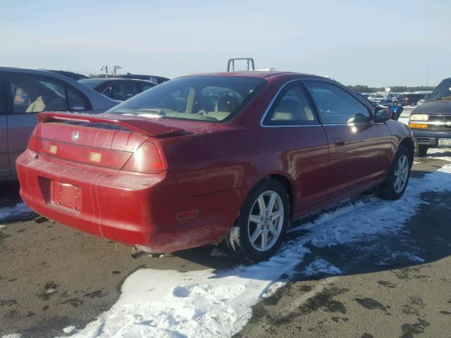 1HGCG2256YA029586 - 2000 HONDA ACCORD EX RED photo 4