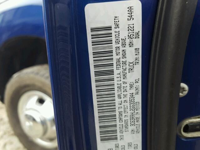 3C63RRHL2GG335344 - 2016 RAM 3500 SLT BLUE photo 10