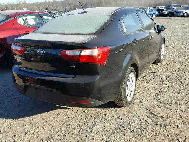 KNADM4A36D6244242 - 2013 KIA RIO LX BLACK photo 4