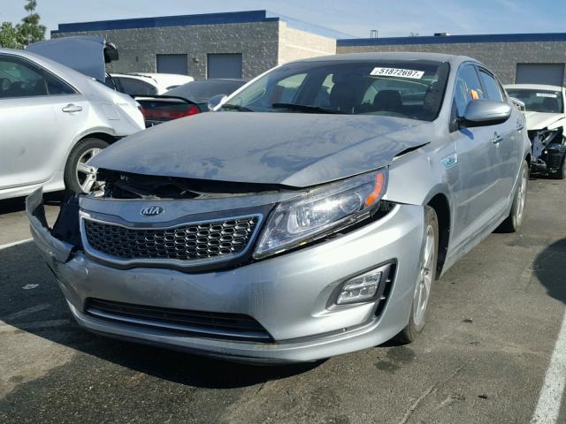 KNAGN4ADXG5094326 - 2016 KIA OPTIMA HYB SILVER photo 2