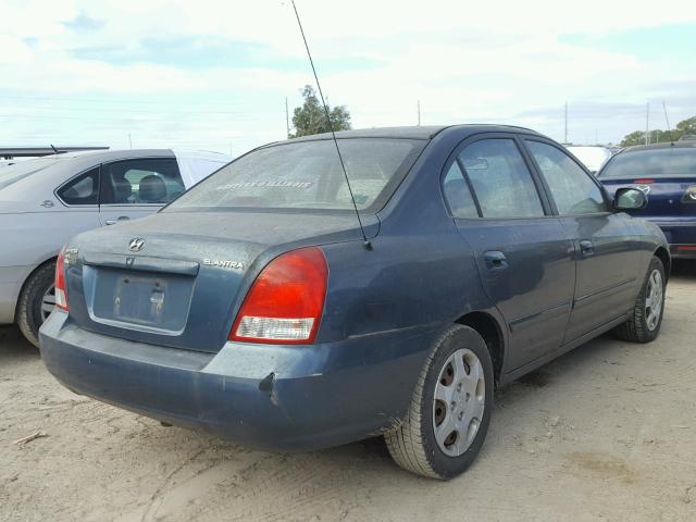 KMHDN45D23U641200 - 2003 HYUNDAI ELANTRA GL GREEN photo 4