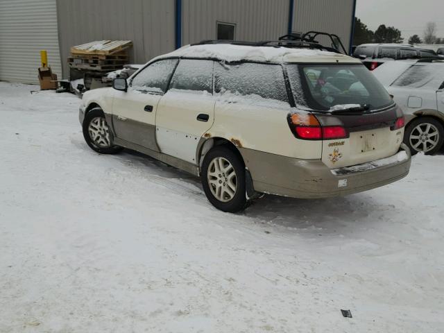 4S3BH665X27612935 - 2002 SUBARU LEGACY OUT WHITE photo 3