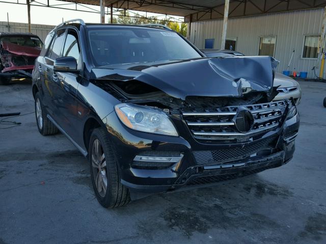 4JGDA5HB6CA026937 - 2012 MERCEDES-BENZ ML 350 4MA BLACK photo 1