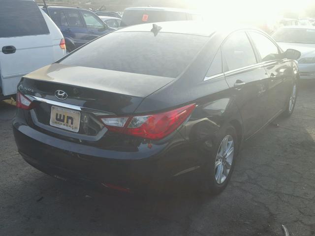 5NPEB4AC6CH472436 - 2012 HYUNDAI SONATA GLS BLACK photo 4