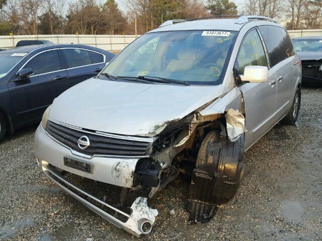 5N1BV28U77N114700 - 2007 NISSAN QUEST S SILVER photo 2