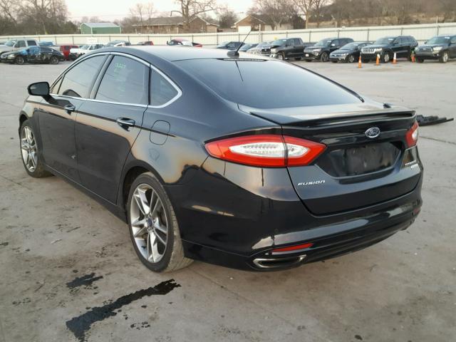 3FA6P0K93ER311386 - 2014 FORD FUSION TIT BLACK photo 3