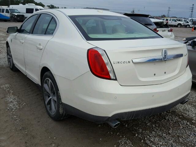 1LNHM93R39G603238 - 2009 LINCOLN MKS WHITE photo 3