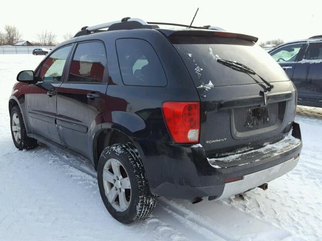 2CKDL73F176119753 - 2007 PONTIAC TORRENT BLACK photo 3