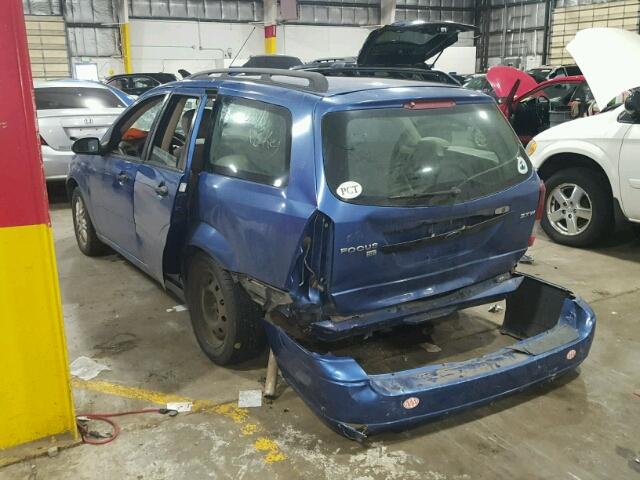 1FAHP36N85W158146 - 2005 FORD FOCUS ZXW BLUE photo 3