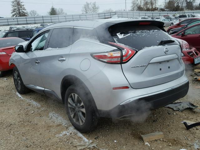 5N1AZ2MH9HN114160 - 2017 NISSAN MURANO S SILVER photo 3