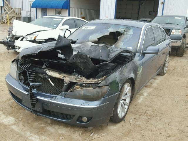 WBAHN83557DT72881 - 2007 BMW 750 BLUE photo 2