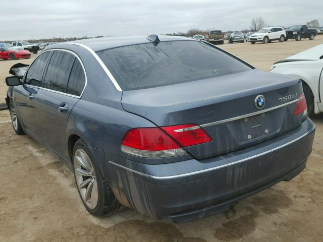 WBAHN83557DT72881 - 2007 BMW 750 BLUE photo 3