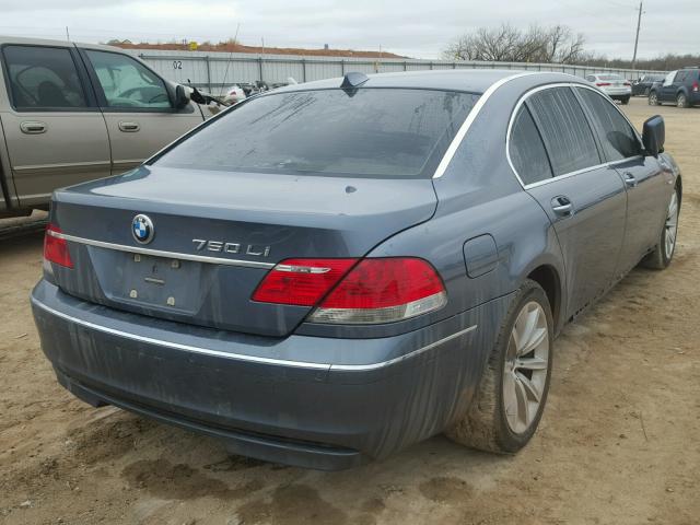 WBAHN83557DT72881 - 2007 BMW 750 BLUE photo 4