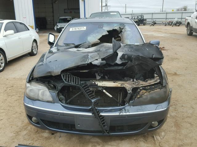 WBAHN83557DT72881 - 2007 BMW 750 BLUE photo 9