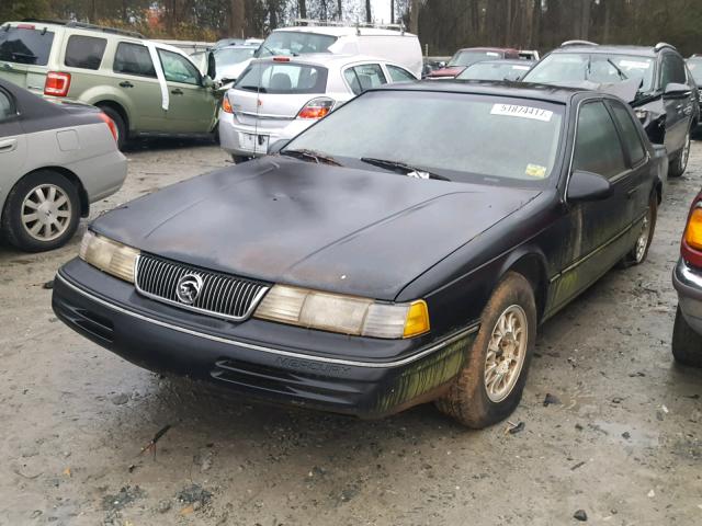 1MEPM624XPH636523 - 1993 MERCURY COUGAR XR7 BLACK photo 2