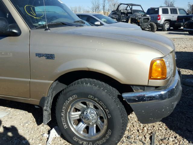 1FTYR14V51TB08912 - 2001 FORD RANGER SUP TAN photo 9