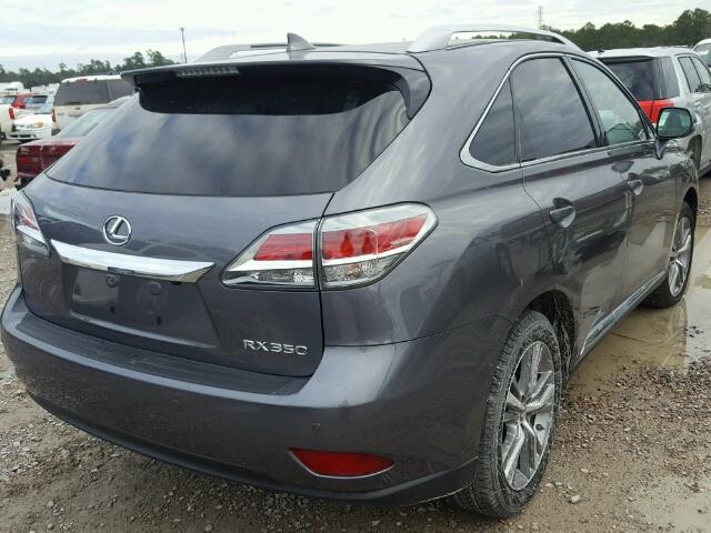 2T2ZK1BA8FC199483 - 2015 LEXUS RX 350 GRAY photo 4