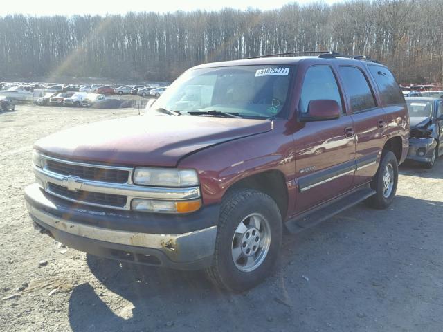 1GNEK13TX1J223077 - 2001 CHEVROLET TAHOE K150 BURGUNDY photo 2