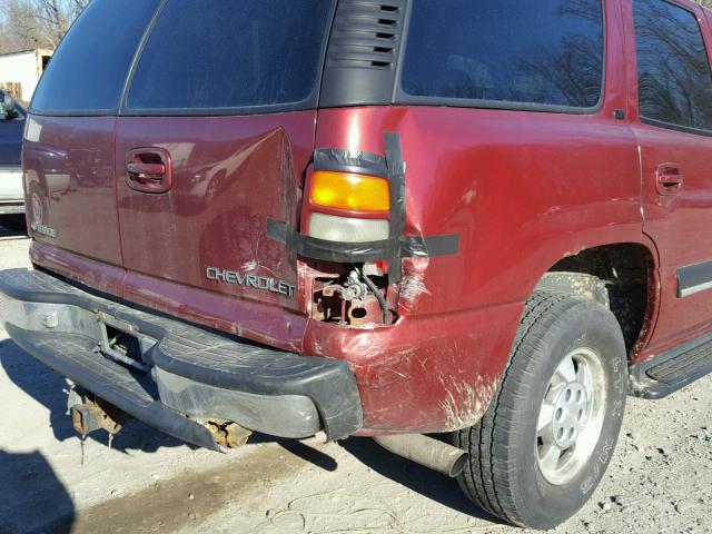 1GNEK13TX1J223077 - 2001 CHEVROLET TAHOE K150 BURGUNDY photo 9