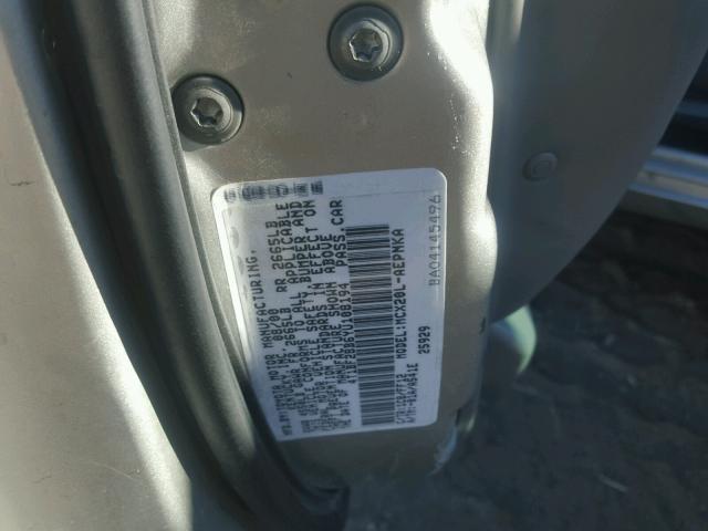 4T1BF28B6YU108194 - 2000 TOYOTA AVALON XL SILVER photo 10