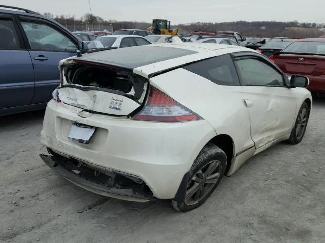 JHMZF1D43DS000205 - 2013 HONDA CR-Z WHITE photo 4