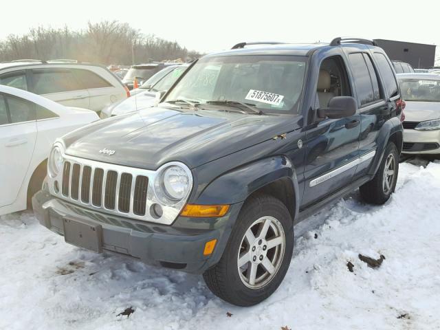 1J4GL58K75W573937 - 2005 JEEP LIBERTY LI BLUE photo 2