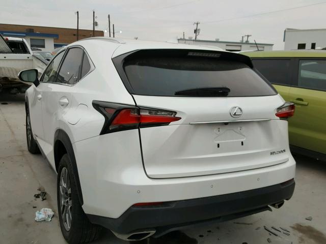 JTJBARBZ9F2035295 - 2015 LEXUS NX 200T WHITE photo 3