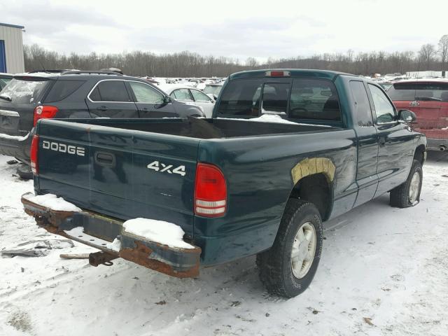 1B7GG22X3WS735343 - 1998 DODGE DAKOTA GREEN photo 4