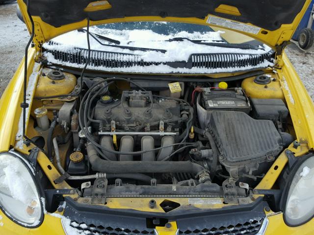 1B3ES56C73D136509 - 2003 DODGE NEON SXT YELLOW photo 7