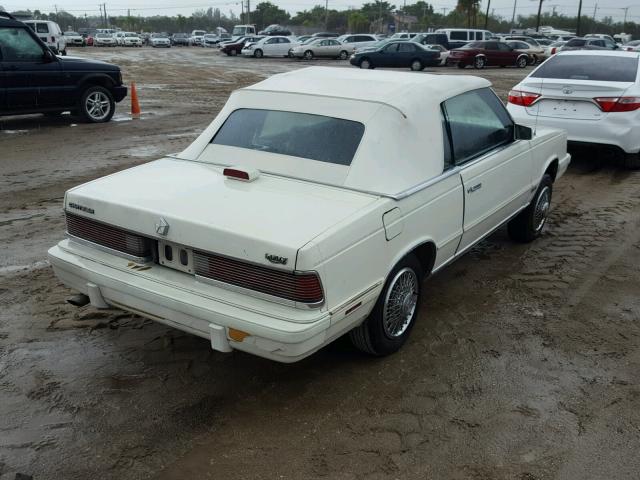 1C3BC55E0GG291025 - 1986 CHRYSLER LEBARON 白色 照片 4