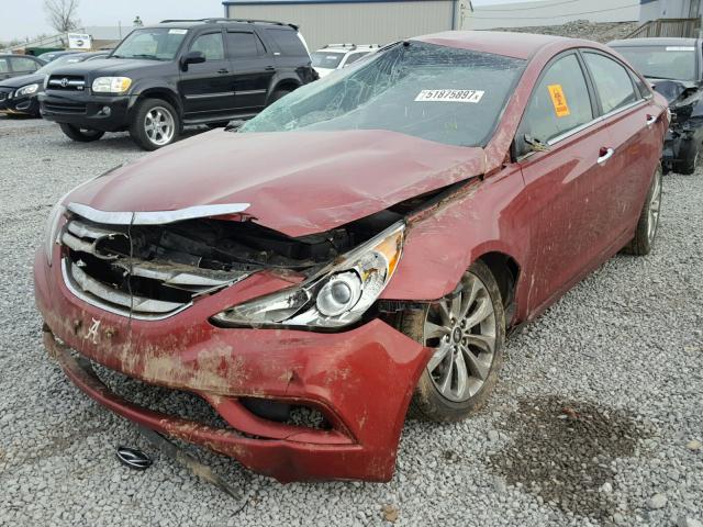 5NPEC4AC0CH383815 - 2012 HYUNDAI SONATA SE RED photo 2