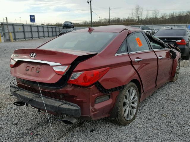 5NPEC4AC0CH383815 - 2012 HYUNDAI SONATA SE RED photo 4