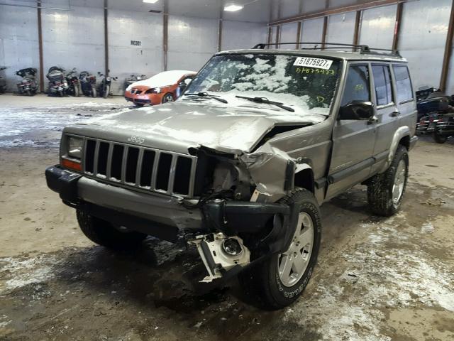 1J4FF48S81L540132 - 2001 JEEP CHEROKEE S GRAY photo 2