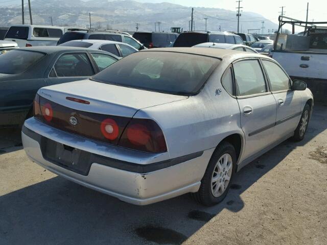 2G1WF52E229181697 - 2002 CHEVROLET IMPALA SILVER photo 4