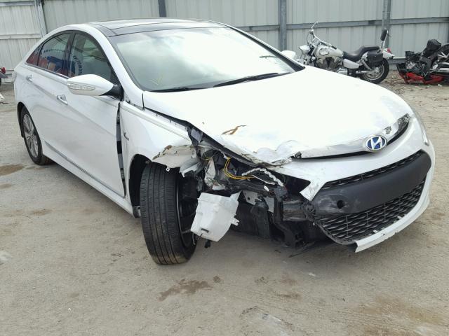 KMHEC4A49FA130606 - 2015 HYUNDAI SONATA HYB WHITE photo 1