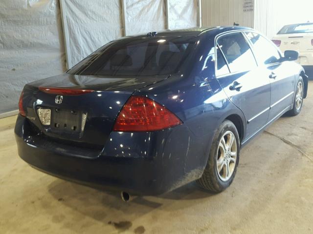 JHMCM568X7C004205 - 2007 HONDA ACCORD EX BLUE photo 4