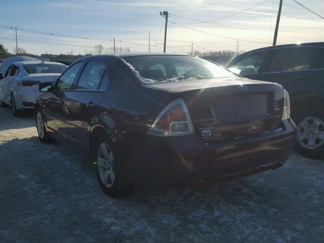 3FAHP07Z37R124475 - 2007 FORD FUSION SE MAROON photo 3