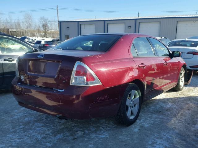 3FAHP07Z37R124475 - 2007 FORD FUSION SE MAROON photo 4