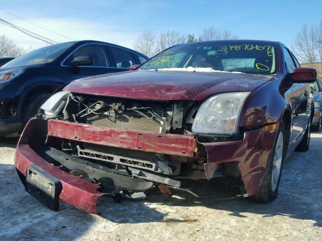 3FAHP07Z37R124475 - 2007 FORD FUSION SE MAROON photo 9