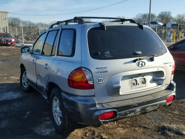 KM8SC73D93U530080 - 2003 HYUNDAI SANTA FE G SILVER photo 3