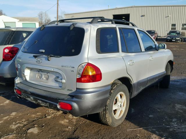 KM8SC73D93U530080 - 2003 HYUNDAI SANTA FE G SILVER photo 4