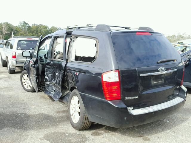 KNDMB233176162983 - 2007 KIA SEDONA EX BLACK photo 3