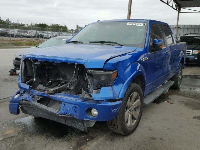 1FTFW1CF0EFA90446 - 2014 FORD F150 SUPER BLUE photo 2