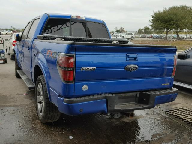 1FTFW1CF0EFA90446 - 2014 FORD F150 SUPER BLUE photo 3