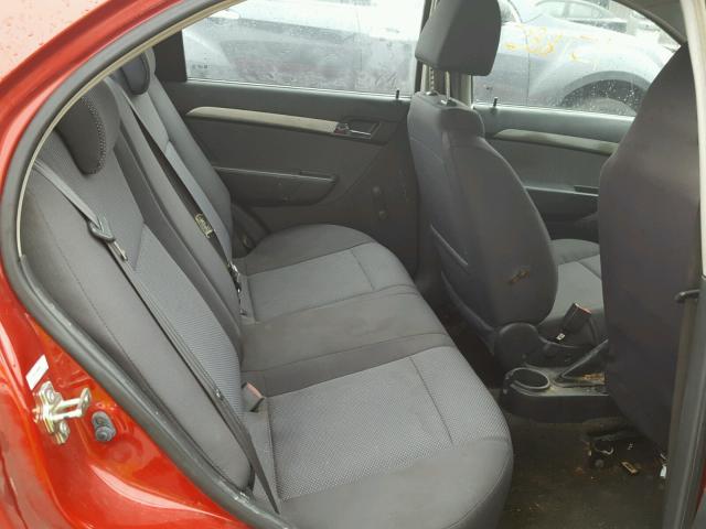 KL1TD5DE1AB089613 - 2010 CHEVROLET AVEO LS 红色 照片 6