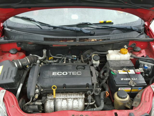 KL1TD5DE1AB089613 - 2010 CHEVROLET AVEO LS 红色 照片 7